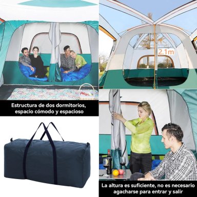 CARPA 10 PERSONAS CON DOBLE CAPA GRAN ESPACIO 3,05X4,2X2,1M - 5