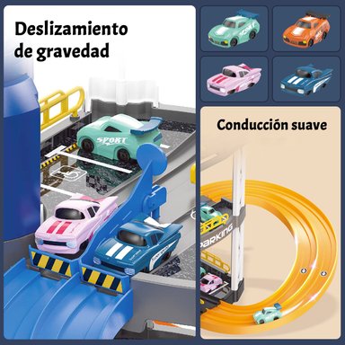 PISTA AUTOS BIGHOUSE JUGUETE ARMABLE NIÑOS 3 NIVELES MÚSICA - 4