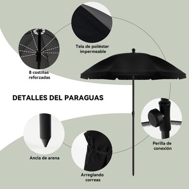 JUEGO DE COMEDOR Y TERRAZA DE 6 PERSONAS NEGRO - 2