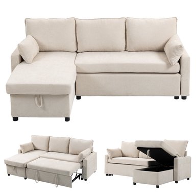 SOFA CAMA LETICIA SECCIONALS CON ALMACENAMIENTO OCULTO - 1