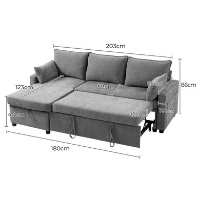 SOFA CAMA LETICIA SECCIONALS CON ALMACENAMIENTO OCULTO - 2