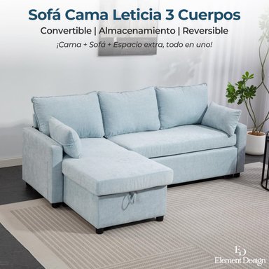 SOFA CAMA LETICIA SECCIONALS CON ALMACENAMIENTO OCULTO - 4