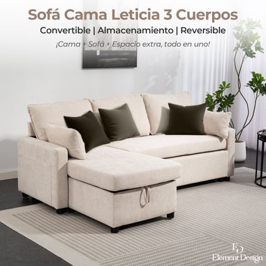 SOFA CAMA LETICIA SECCIONALS CON ALMACENAMIENTO OCULTO - 4