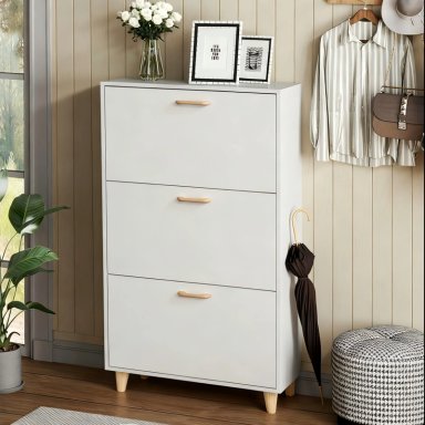 ZAPATERO ORGANIZADOR CON 3 PUERTAS Y 2 FILAS,CAPACIDAD 18 PARES - 4