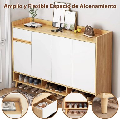 ZAPATERO ORGANIZADOR GRAN CAPACIDAD MULTIFUNCIOANL CON CAJONES - 3