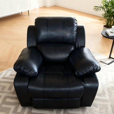 BERGER RECLINABLE SILLON 1 CUERPO PU 84X73X97CM NEGRO SOPORTE LUMBAR - 2