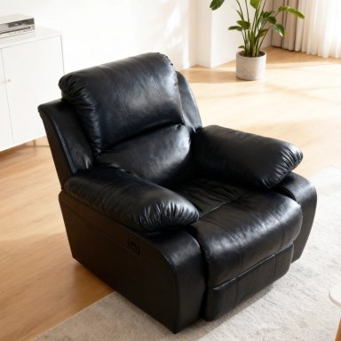 BERGER RECLINABLE SILLON 1 CUERPO PU 84X73X97CM NEGRO SOPORTE LUMBAR - 10