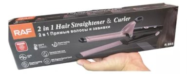 PLANCHA ALISADOR ONDULADOR 2 EN 1 35W PANTALLA LED RAF-603 - 1