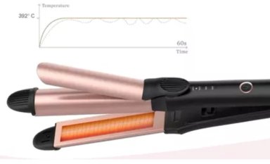 PLANCHA ALISADOR ONDULADOR 2 EN 1 35W PANTALLA LED RAF-603 - 4