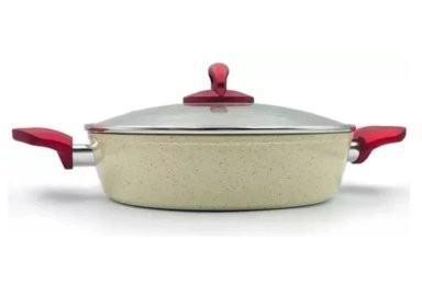 OLLA ARROCERA DE CERAMICA MARMOLEADA ANTIADHERENTE 26CM - 1