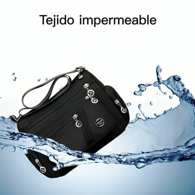 BOLSA PARA MUJER CROSSBODY DE HOMBRO IMPERMEABLE ANTIRROBO - 2