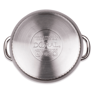 OLLA ACERO 24 CM TAPA DE VIDRIO KASSEL – DORAL - 1