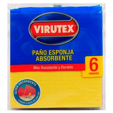 PACK X 4 PAÑO ESPONJA ULTRA ABSORBENTE 6 UND – VIRUTEX - 3
