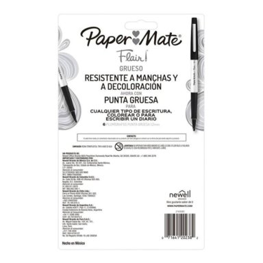 PACK 3 MARCADORES PAPER MATE FLAIR BOLD TIP X 6 PUNTA GRUESA - 3