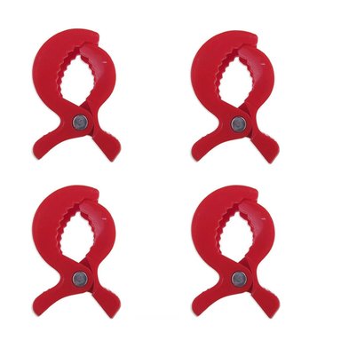 PACK 4 PINZAS PARA COCHE SUJETA TODO ROJO - 1