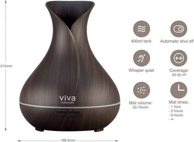 HUMIDIFICADOR TIPO FLORERO PURIFICADOR DE AIRE 400ML + ESENCIA - 1