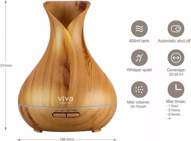 HUMIDIFICADOR TIPO FLORERO PURIFICADOR DE AIRE 400ML + ESENCIA - 5