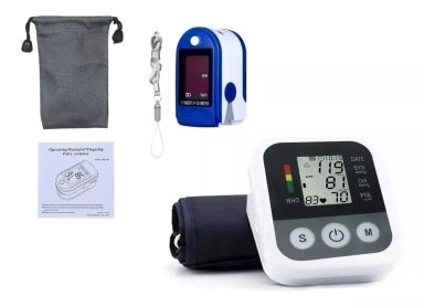 PACK TENSIÓMETRO MEDIDOR PRESIÓN ARTERIAL Y OXÍMETRO DE PULSO - 1