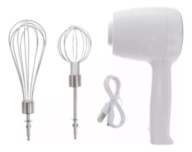 BATIDOR DE REPOSTERIA ELE CTRICO INALAMBRICO USB MEZCLADOR - 1