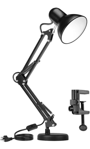 LÁMPARA IRM MESA FLEXIBLE CON CLIP ANCLAJE Y BASE + AMPOLLET - 1