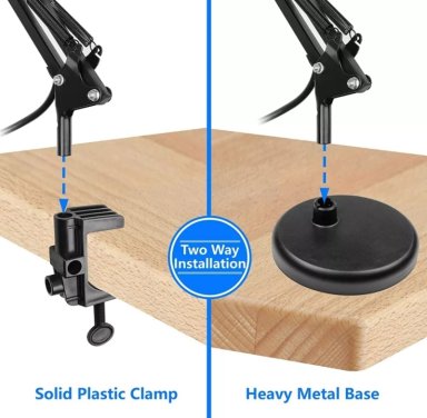 LÁMPARA IRM MESA FLEXIBLE CON CLIP ANCLAJE Y BASE + AMPOLLET - 3