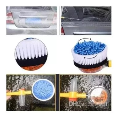 KIT CEPILLO AUTOMÁTICO GIRATORIO LAVADO AUTO HOGAR - 5