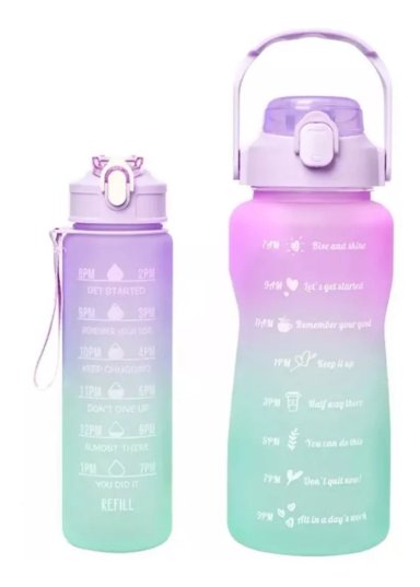 BOTELLA DE AGUA 2LITROS Y 900ML MOTIVACIONAL - 3