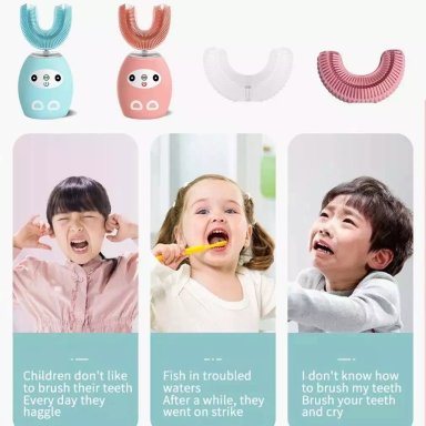 CEPILLO DE DIENTES ELECTRICO EN FORMA DE U NIÑOS ULTRASONICO - 4