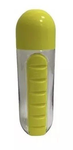 BOTELLA DE AGUA 600ML + PASTILLERO ORGANIZADOR DE PASTILLAS - 2