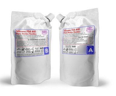 SILICONA FIBRATEC NUDE CAUCHO MOLDES EPOXICOS Y CHOCOLATERIA 500 GR - 1