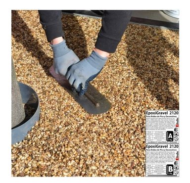 RESINA FIBRATEC NUDE EPOXICA P GRAVILLA CUARZO Y PIEDRAS BELLAS JARDIN - 1