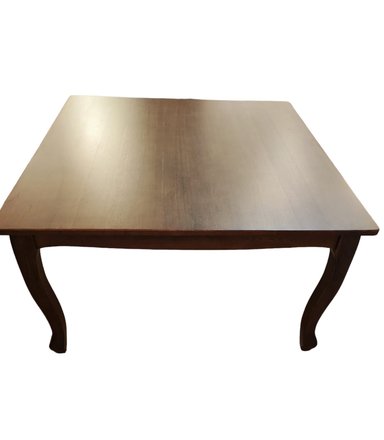 MESA COMEDOR RETRO CUADRADA CAFÉ MATE 130X130X75 CM - 1