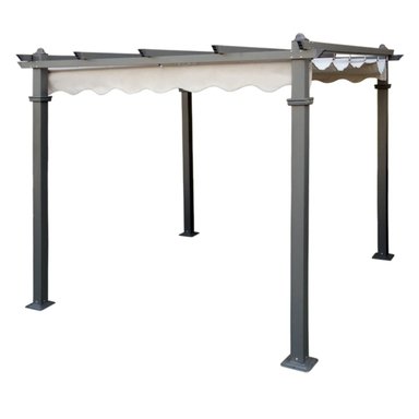 TOLDO SPAZZIO ROMA CRUDO GAZEBO RETRÁCTIL 3.40MTS - 1