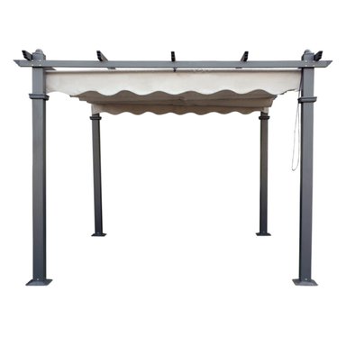 TOLDO SPAZZIO ROMA CRUDO GAZEBO RETRÁCTIL 3.40MTS - 2