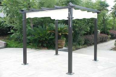 TOLDO SPAZZIO ROMA CRUDO GAZEBO RETRÁCTIL 3.40MTS - 3