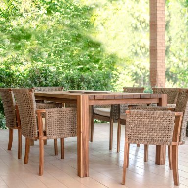SET SPAZZIO RÍO CAFÉ COMEDOR TERRAZA MATE CON 6 SITIALES - 3