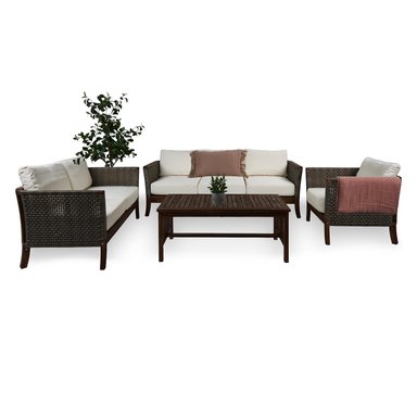 SET LIVING TERRAZA RIO 4 PIEZAS 3-2-1 CAFÉ MATE - 2