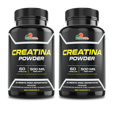 SUPLEMENTO ALIMENTICIO VITENERGY CREATINA MONOHIDRATADA 100% - 120 CÁPSULAS - PACK X 2 - OFERTA - 1