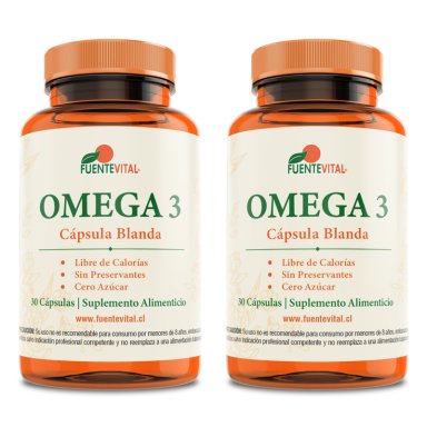 OMEGA 3 SOFT GEL - 60 CAPSULAS - 1400 MG. PACK X2 - 1