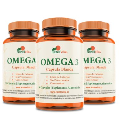 OMEGA 3 SOFT GEL - 90 CAPSULAS - 1400 MG. PACK X3 - 1