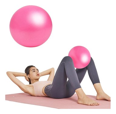 PELOTA BALÓN PVC 25 CM YOGA PILATES MINI REHABILITACIÓN VIOLETA - 4