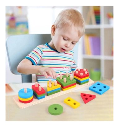 JUGUETE MADERA NIÑOS ENCAJE DIDÁCTICO APILABLE MONTESSORI - 6