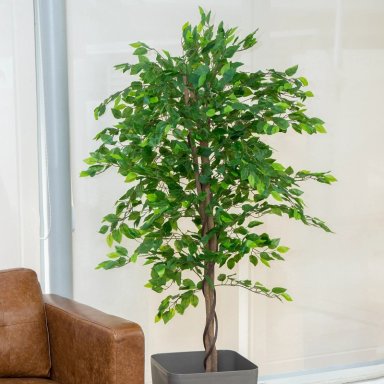 PLANTA ARTIFICIAL DECORATIVA ARBOL GRANDE FICUS 160CM 1008H - 9