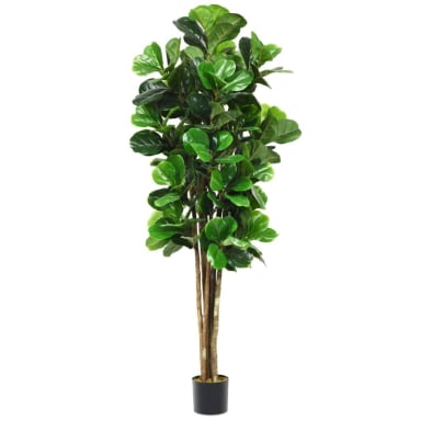 PLANTA ARTIFICIAL DECORATIVA ARBOL GRANDE FICUS LYRATA 180C - 4
