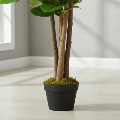 PLANTA ARTIFICIAL DECORATIVA ARBOL GRANDE FICUS LYRATA 150C - 4