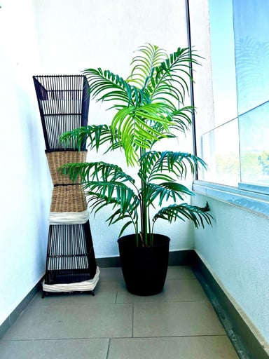 PLANTA ARTIFICIAL DECORATIVA ARBOL GRANDE PALMERA 150CM 12H - 4