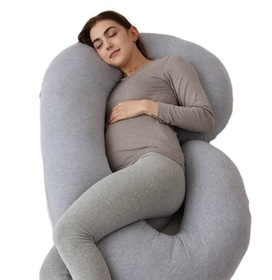 COJIN ALMOHADA MATERNAL GRIS PRE Y POST NATAL FUNDA MUY SUAV - 4