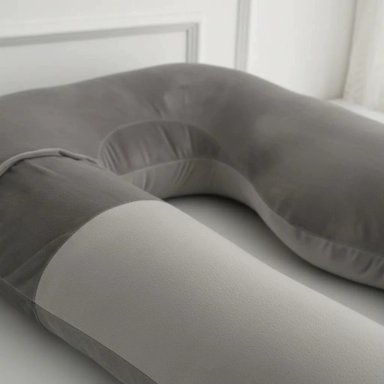 COJIN ALMOHADA MATERNAL GRIS PRE Y POST NATAL FUNDA MUY SUAV - 8
