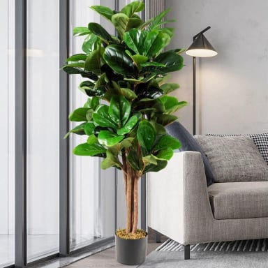 PLANTA ARTIFICIAL DECORATIVA ARBOL GRANDE FICUS LYRATA 180 CM - 1