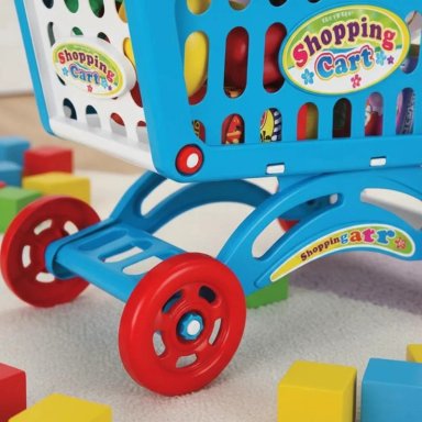 CARRITO DE COMPRA SUPERMERCADO PARA NIÑOS 56 PIEZAS COLORES - 4